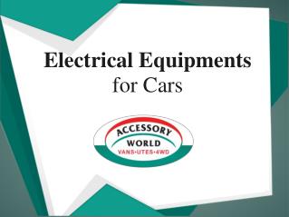 Electrical equipment for cars - Accessory World