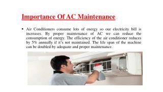 Importance Of AC Maintenance