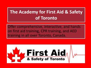 Extensive First Aid CPR Training in Toronto