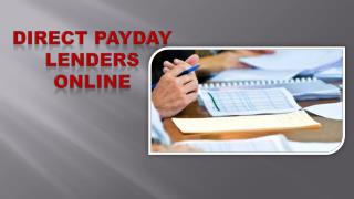 Direct Payday Lenders Online