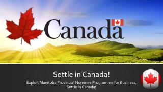 Exploit Manitoba Provincial Nominee Programme for Business, Settle in Canada!