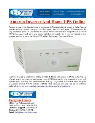 Amaron Inverter And Home UPS Online in India