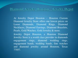 Stunning Collection Of Diamond Jewelry In Houston
