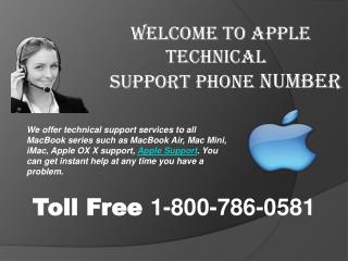 Apple Technical Support Helpdesk- 800-786-0581