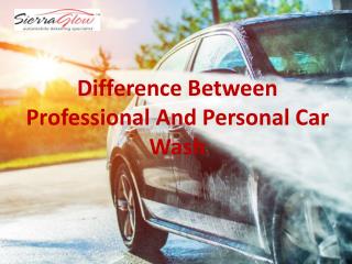 Difference Between Professional And Personal Car