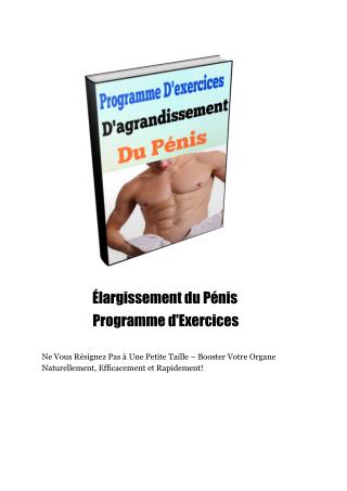 Exercices Agrandissement Penis 71