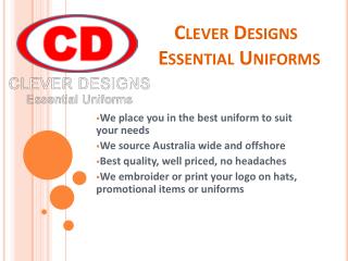 Buy Online Essential Uniforms At Clever Designs