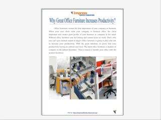 Why great office furniture increases productivity