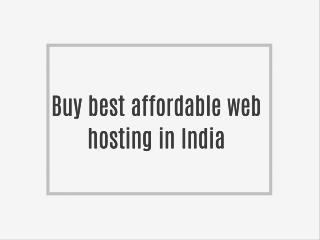 Buy best affordable web hosting in India