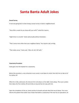 Santa Banta Adult Jokes