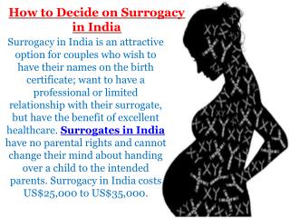 How to Decide on Surrogacy in India