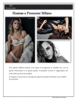 hostess and promoter Milano