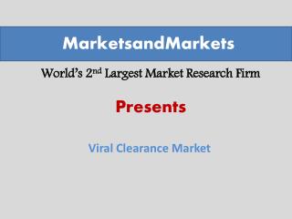 Viral Clearance Market worth 510.3 Million USD by 2020