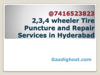 Mobile tyre puncture service in hyderabad | mobile bike, car repair in hyderabad