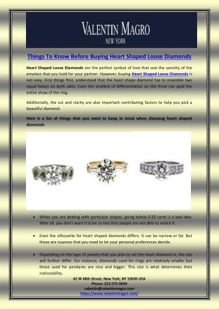 Things To Know Before Buying Heart Shaped Loose Diamonds