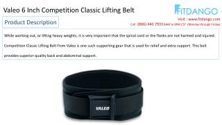 Valeo 6 Inch Competition Classic Lifting Belt