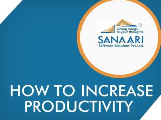 How to increase productivity