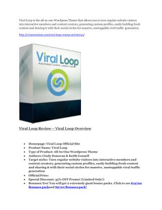 Viral Loop review & giant bonus