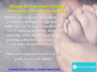 Things To Consider Making Surrogacy Process Successful