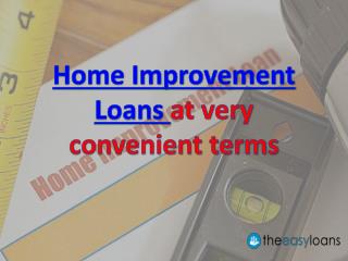 Home Improvement Loans