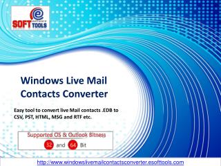 Windows Live Mail Contacts Converter