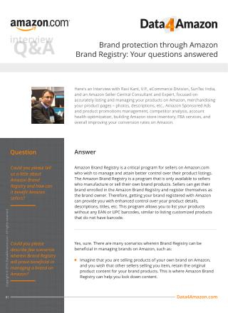 Brand protection through Amazon Brand Registry: Your questions answered