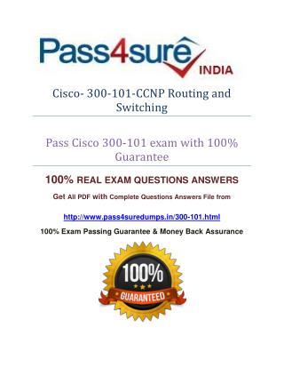 Pass4sure 300-101 CCNP Routing and Switching Exam Question