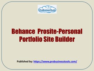 Behance portfolio builder