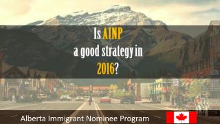 Is AINP a good strategy in 2016?