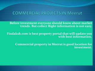How to invest in commercial property in Meerut
