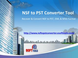 NSF PST Converter Tool to Recover NSF & Export NSF to PST