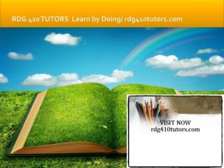 RDG 410 TUTORS Learn by Doing/rdg410tutors.com