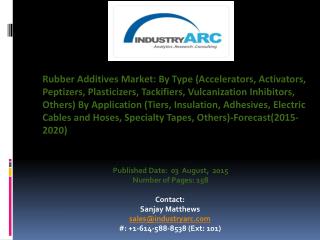 Rubber Additives Market Sales propelled majorly by application in manufacture of automotive tires.