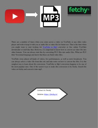 Convert youtube videos to mp3