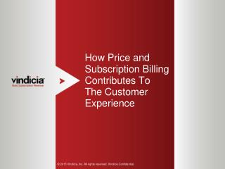 How Price and Subscription Billing Contributes To The Customer Experience