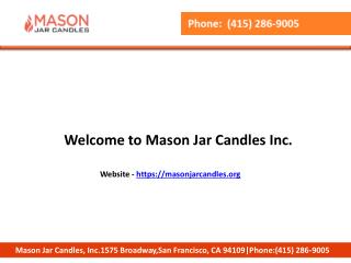 Scented mason jar candles