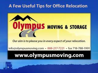A Few Useful Tips for Office Relocation