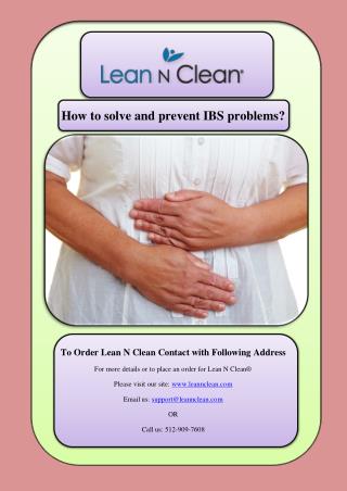 How to solve and prevent IBS problems?