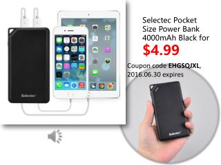 ONLY $4.99 for SELECTEC high capacity power bank