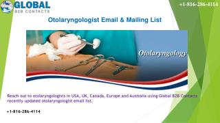 Otolaryngologist Email & Mailing List