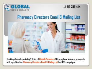 Pharmacy directors Email & Mailing List