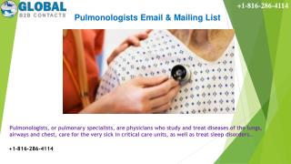 Pulmonologists Email & Mailing List