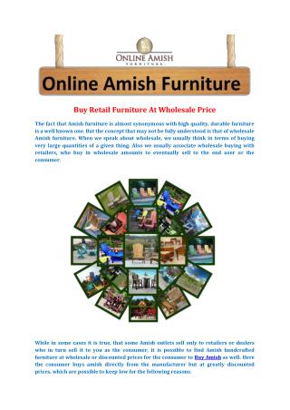 Buy Retail Furniture At Wholesale Price