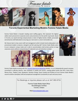 Toronto Experiential Marketing Models - Femme Fatale Media