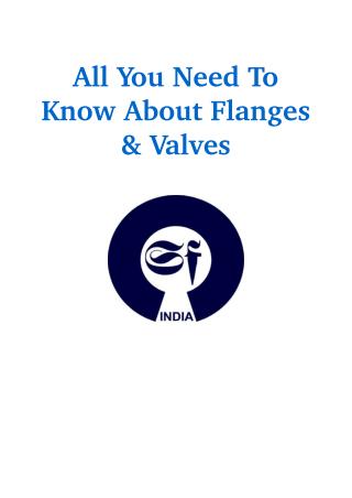 All You Need To Know About Flanges & Valves