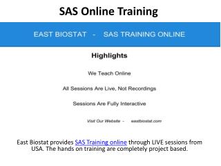 SAS Online Training