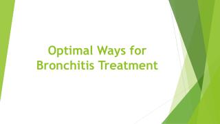 Optimal ways for bronchitis treatment