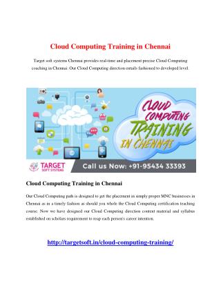 Cloud Computing Training in Chennai