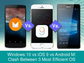 Windows 10 vs iOS 9 vs Android M: Clash Between 3 Most Efficient OS