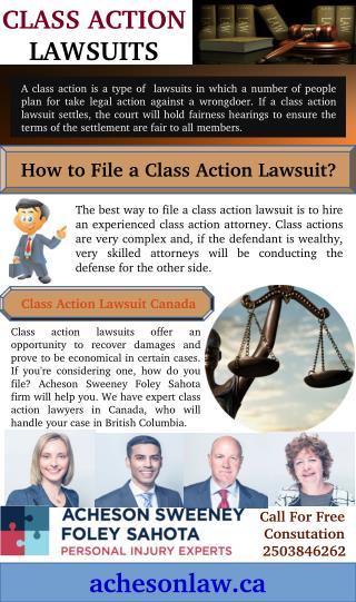 How to File Class Action Lawsuit in Canada